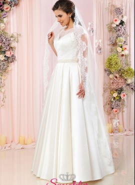 Velo da sposa con bordo in pizzo lungo vendita online