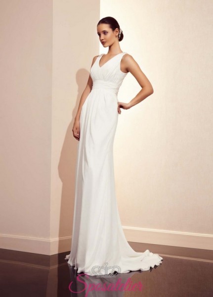 SODINIA – abito da sposa semplice ed elegante liscio
