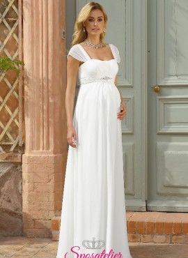 abiti da sposa per donna incinta semplice economici online