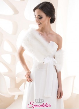 Coprispalle pelliccia sposa vendita online  matrimonio invernale nuova collezione