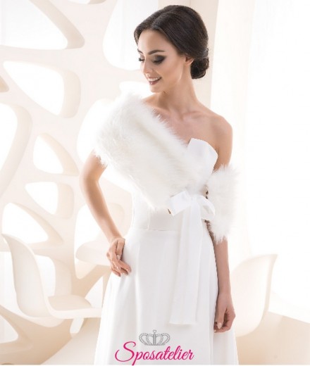 Coprispalle pelliccia sposa vendita online  matrimonio invernale nuova collezione