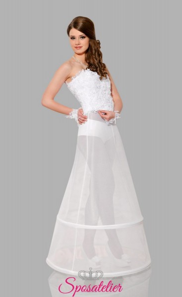 Sottogonna sposa online con due cerchi circonferenza 220 cm