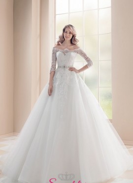 abiti da sposa 2019 particolari da principessa con gonna vaporosa