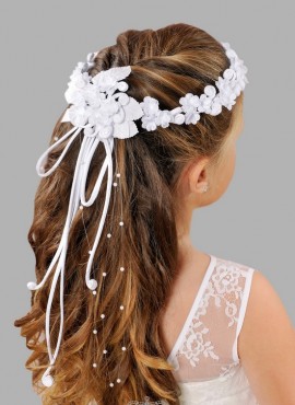 coroncine per acconciatura capelli prima comunione vendita online con fiocco