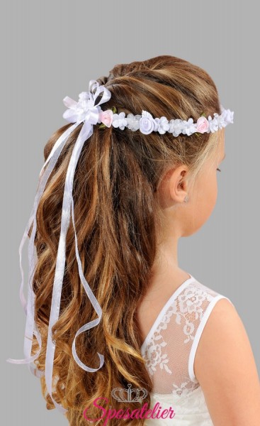 coroncine per capelli prima comunione vendita online con fiocco (Copy)