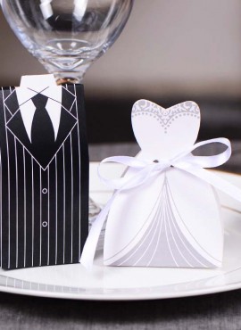 Bomboniere matrimonio sposo e sposa 100 pezzi