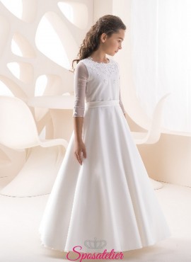 abito prima comunione primavera estate bambina ricamato collezione 2019