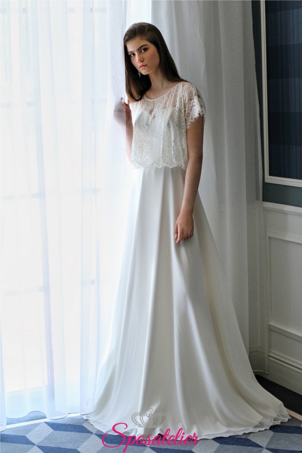 Abiti Da Sposa Con Mantellina Di Pizzo Economici Collezione 19 Onlinesposatelier