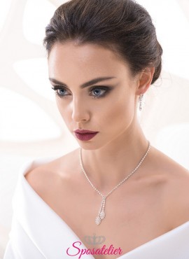 orecchini da sposa pendenti e collana collezione vendita online