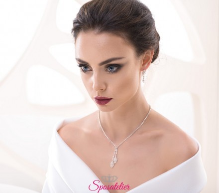 orecchini da sposa pendenti e collana collezione vendita online