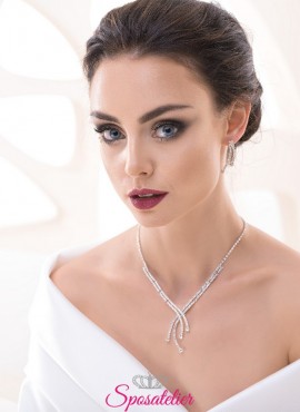 collana da sposa pendente e orecchini nuova collezione