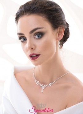 orecchini da sposa pendenti e collana nuova collezione 2019 vendita online