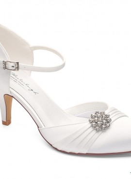 Scarpe sposa on line economiche 2019 colore avorio altezza tacco 7 cm