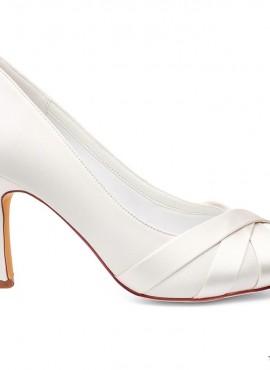 Scarpe sposa eleganti semplici con tacco medio collezione 2019