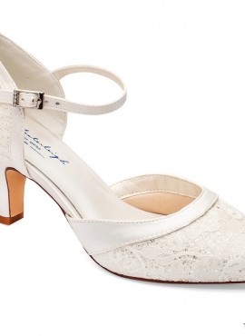 MAGGIE – scarpe da sposa comode online con ricamo di pizzo