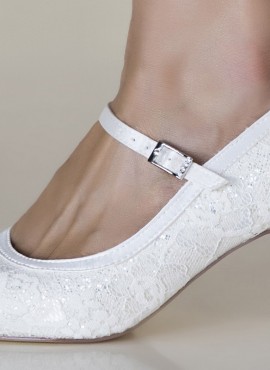 Megan – scarpe da sposa online ricamate in pizzo