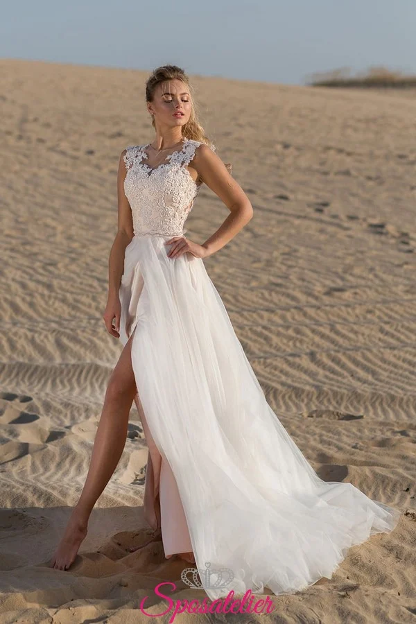 abiti da sposa matrimonio in spiaggia