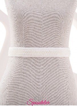 Cintura per abiti da sposa semplici con punti luce preziosi 2019 nuova collezione online