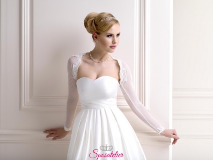 coprispalle sposa in tulle elasticizzato ricamato in pizzo Collezione 2019