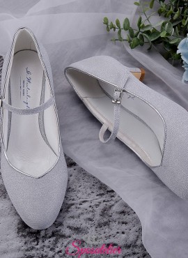 Scarpe da sposa argento con tacco 5 cm collezione 2019 online