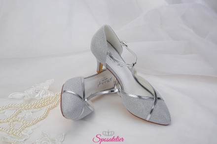 Scarpe da sposa color argento eleganti collezione 2019