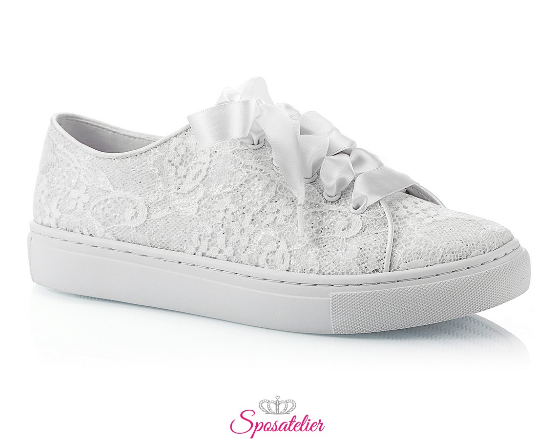 scarpe da ginnastica sposa