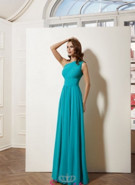 vestito da cerimonia vendita online italia modello monospalla realizzato in chiffon