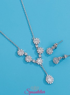 set di gioielli da sposa economici online con  cristalli Cubic Zirconia collezione 2019