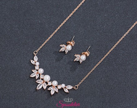 gioielli da sposa economici online color oro rosa di tendenza collezione 2019