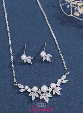 gioielli da sposa color argento eleganti economici online nuova collezione