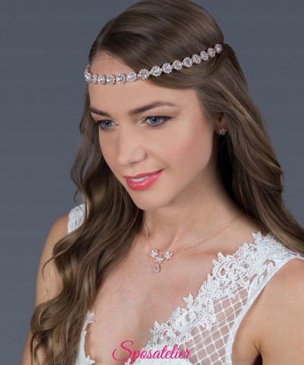 acconciatura per capelli lunghi sposa 2019 color oro rosa di tendenza