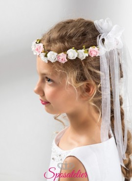 coroncine comunione bambina con fiori vendita online