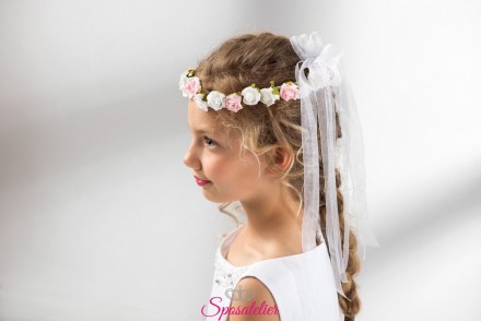 coroncine comunione bambina con fiori vendita online