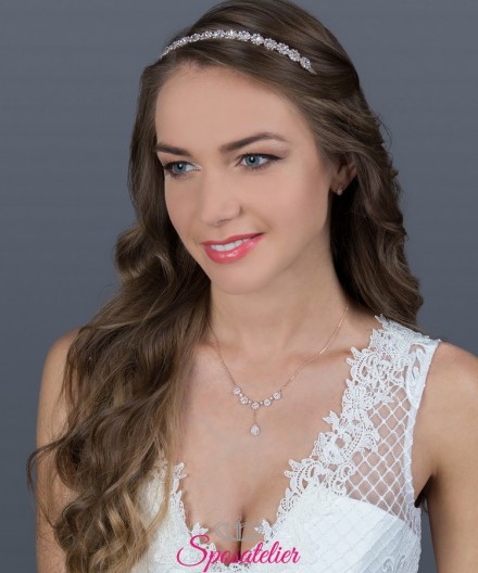 diadema sposa online per acconciatura moderna collezione 2019