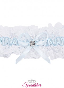 Giarrettiera sposa online azzurra economica elegante