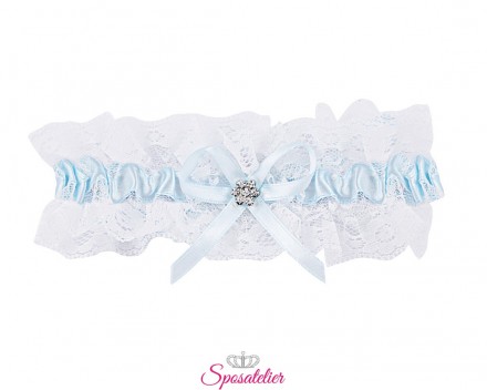 Giarrettiera sposa online azzurra economica elegante