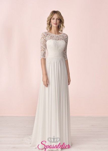 vestito da sposa economico online semplice con gonna morbida collezione 2022