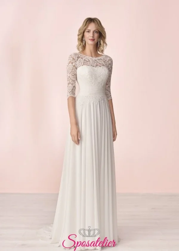 abito da sposa semplice con gonna morbida