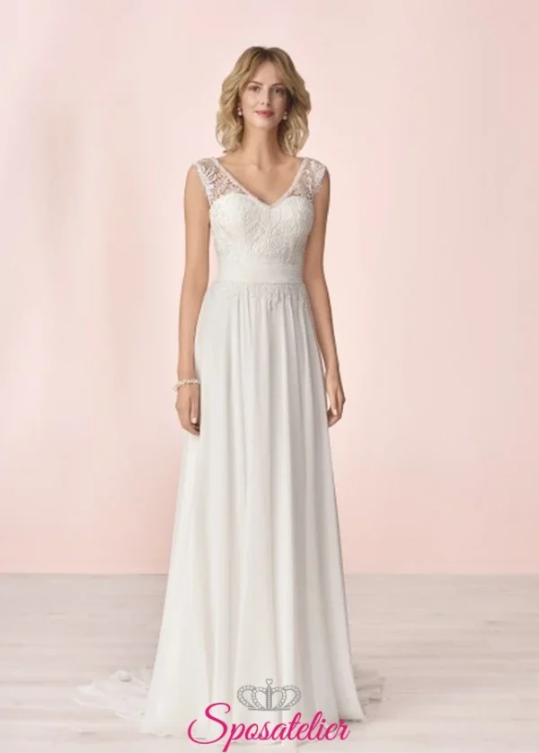 abito da sposa con scollo a V