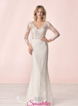 abiti da sposa online con maniche di pizzo collezione 2023