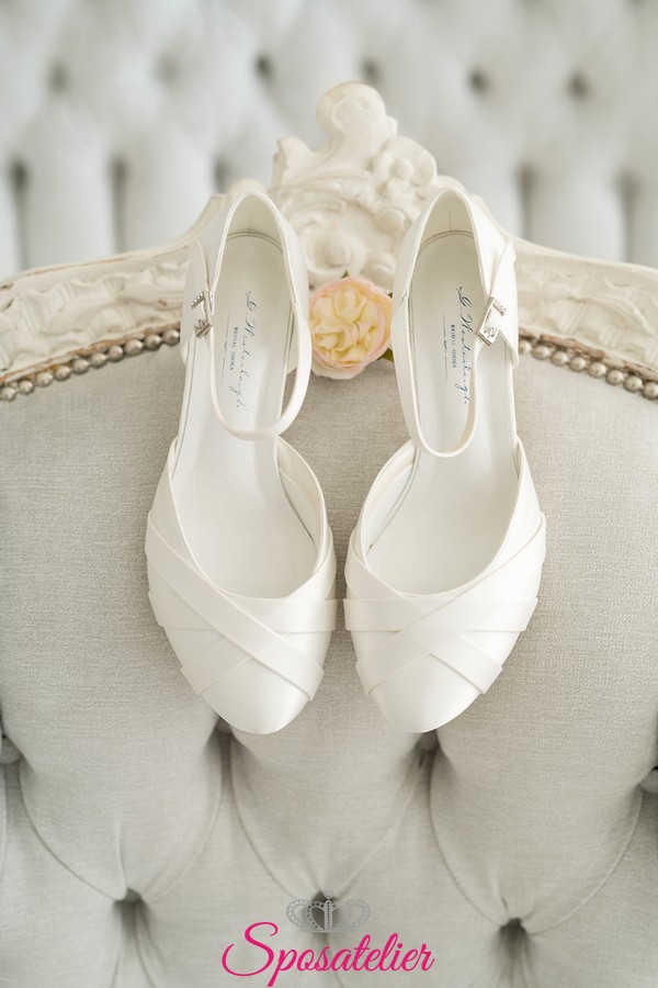 Scarpe da sposa online pianta larga tacco 7 cmSposatelier