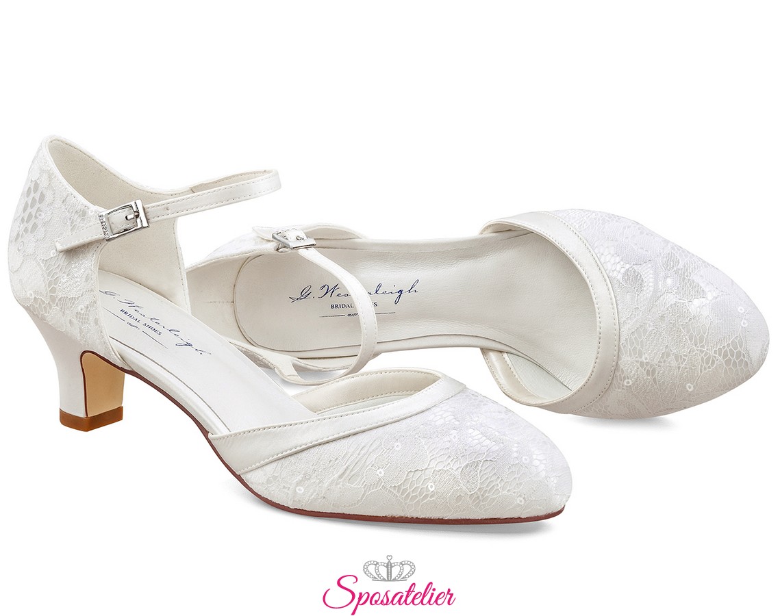 scarpe da sposa avorio