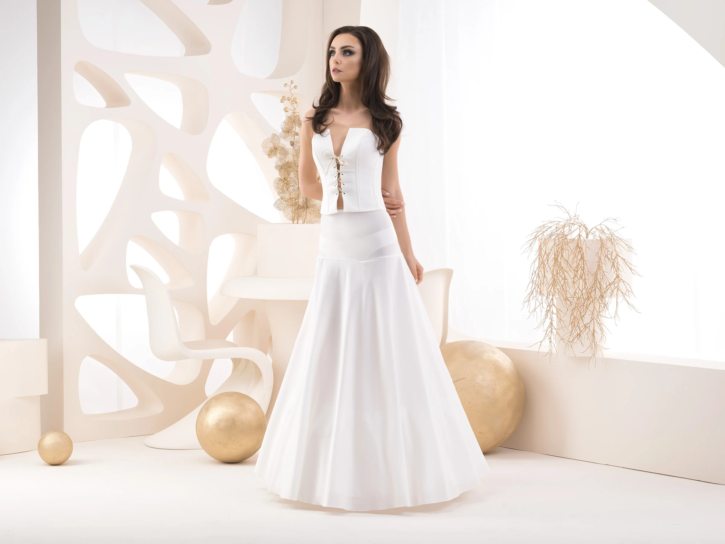 R9 190 sottoveste abito bianco ideale per abito da sposa