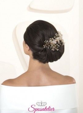 Fermaglio per capelli sposa collezione 2020 cod. s62