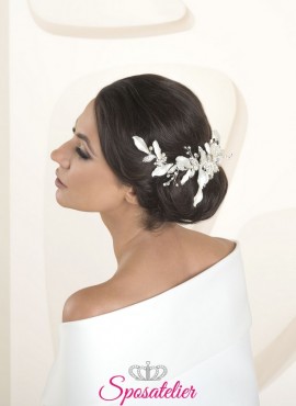 Fermaglio per capelli sposa collezione 2020 cod. s63