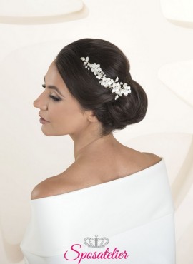 Decorazioni per capelli acconciatura sposa collezione 2020 cod. s65