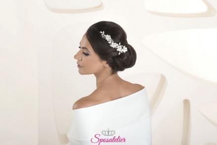 Decorazioni per capelli acconciatura sposa collezione 2020 cod. s65