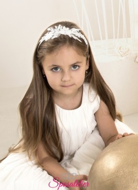 Cerchietto damigella comunione bambina