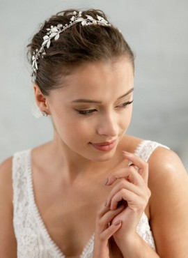 Cerchietto sposa classico elegante decorato con cristalli scintillanti