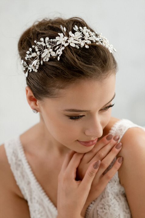 Diadema/cerchietto per acconciatura Sposa - Atelier La Luna Nuova